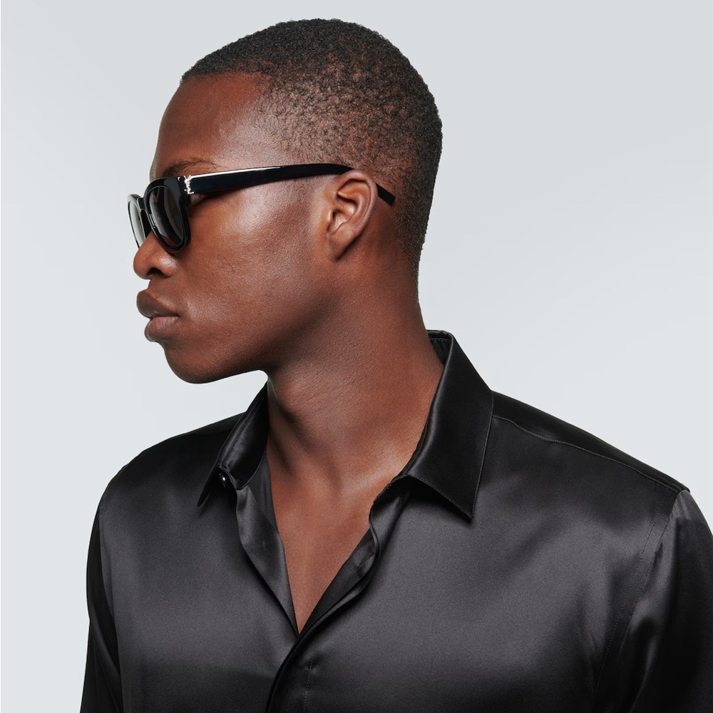 Brand New! YSL Saint Laurent Monogram Square Sunglasses Silver Hardware unisex - Picture 5 of 16